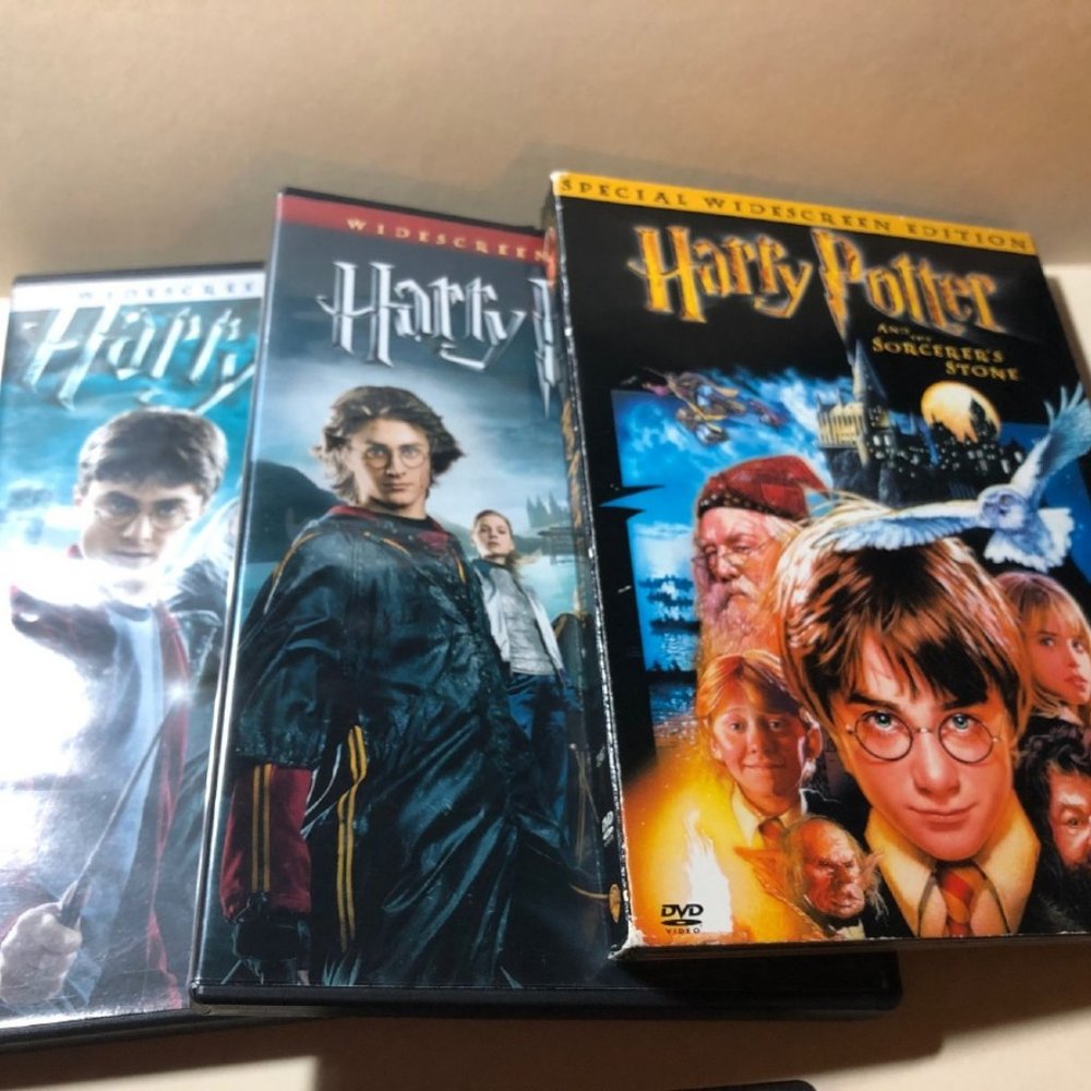 3 Harry Potter DVDs  in good condition